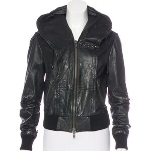 AllSaints Cobra Leather Bomber Jacket